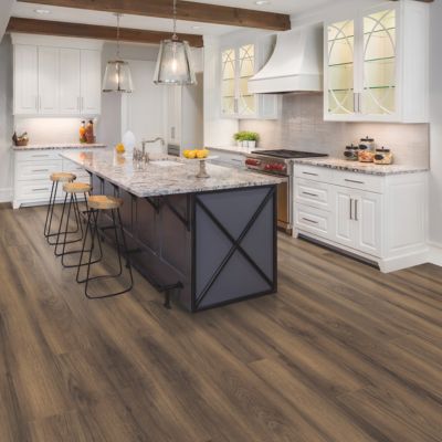 luxury vinyl plank flooring in a Modesto kitchen