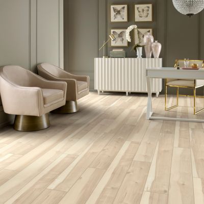 luxury vinyl plank flooring in a Modesto home office
